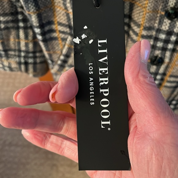 NWT Liverpool Women’s Cream/Tan/Black Plaid Blazer, Size Medium! - Picture 4 of 8